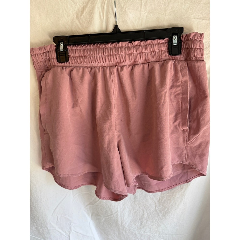 Under Armour Womens Smocked Waist‎ Active Shorts Pink Large LG Running Training